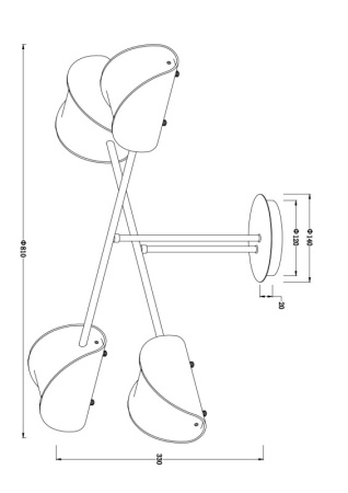 Люстры на штанге — Люстра на штанге Freya FR5228PL-04C купить в 