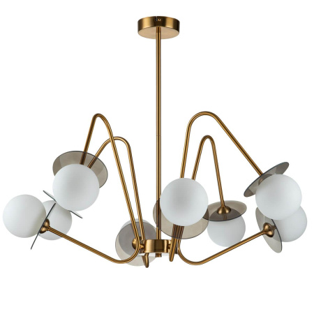 Люстры на штанге — Подвесная люстра Indigo Jazz 11020/8R Brass V000166 купить в  Люстры на штанге — Подвесная люстра Indigo Jazz 11020/8R Brass V000166 купить в