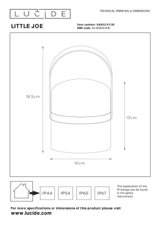Настольные лампы — Настольная лампа LUCIDE 06802/01/30 купить в 