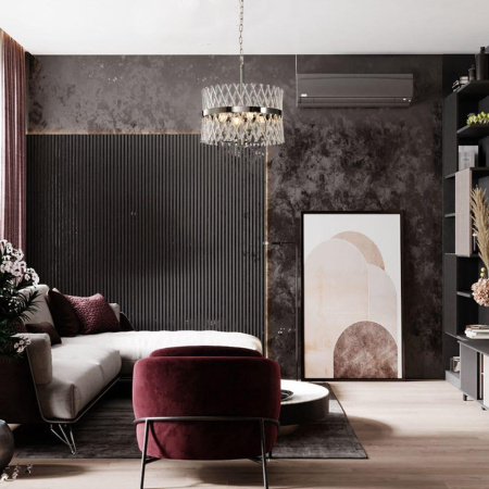 Люстры подвесные — Подвесная люстра Lumien Hall Базиано LH3040/4P-NK-CL купить в 