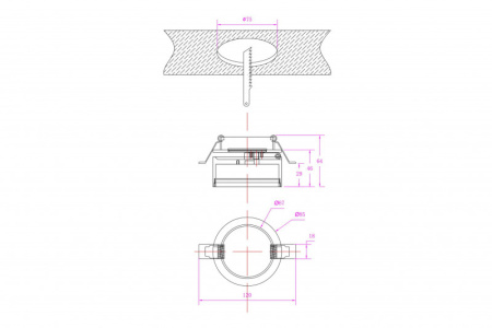 Встраиваемые точечные светильники — Встраиваемый светильник Donolux DL18959R12W1W купить в 