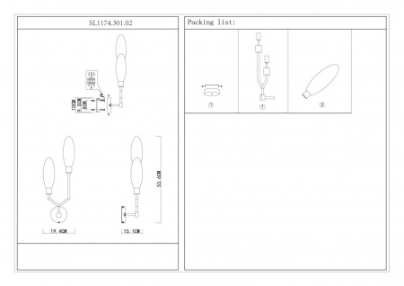 Настенные бра — Бра ST-Luce SL1174.301.02 купить в  Настенные бра — Бра ST-Luce SL1174.301.02 купить в