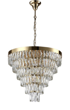 Люстры каскадные — Каскадная люстра Crystal Lux ABIGAIL SP-PL15 D620 GOLD/TRANSPARENT купить в 