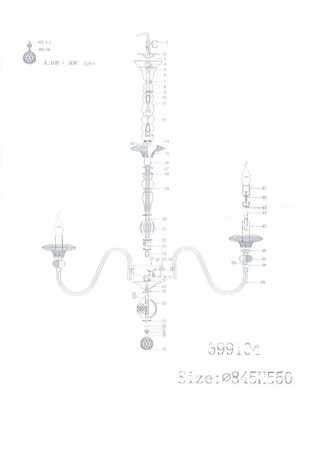 Люстры подвесные — Подвесная люстра Osgona Azzurro 699104 купить в 