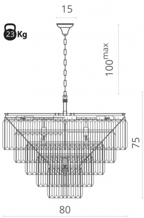 Люстры каскадные — Каскадная люстра Divinare 3005/23 SP-18 купить в 