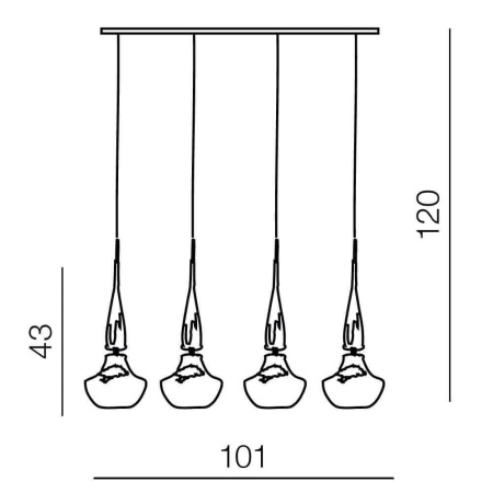 Подвесные светильники — Подвесной светильник Azzardo Tasos 4 AZ0885 купить в 