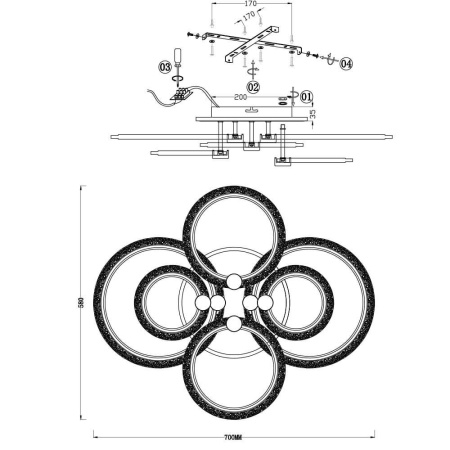 Потолочные люстры — Потолочная люстра Seven Fires Rimini SF7016/7C-WT купить в 