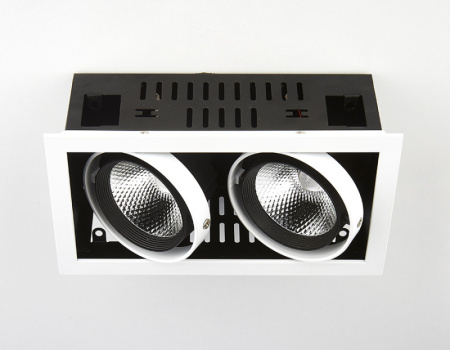 Влагозащищенные точечные светильники — Влагозащищенный светильник Ambrella Light T812 BK/CH 2*12W 4200K купить в 