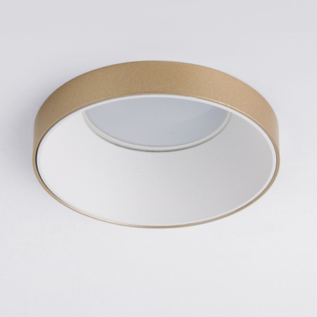 Встраиваемые точечные светильники — Встраиваемый светильник Elektrostandard 112 MR16 белый/золото купить в 