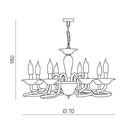 Люстры подвесные — Подвесная люстра Azzardo Bolton 8 AZ0848 купить в 