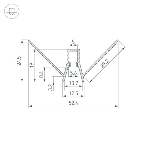 Профили для светодиодных лент — Профиль Arlight 043163 купить в  Профили для светодиодных лент — Профиль Arlight 043163 купить в