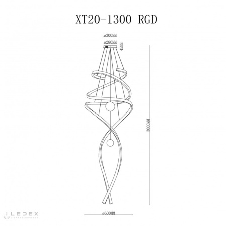 Люстры каскадные — Каскадная люстра iLedex XT20-1300 RGD купить в  Люстры каскадные — Каскадная люстра iLedex XT20-1300 RGD купить в