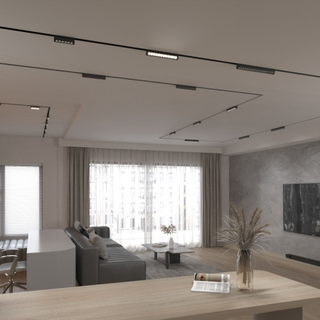 Трековые светильники — Светильник на шине Elektrostandard Slim Magnetic Трековый светильник 12W 4200K Alter (чёрный) 8 купить в 