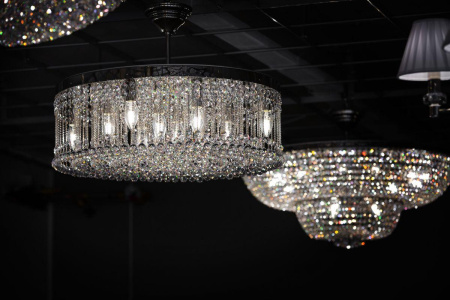 Потолочные люстры — Потолочная люстра Artglass Persida Nickel CE купить в 