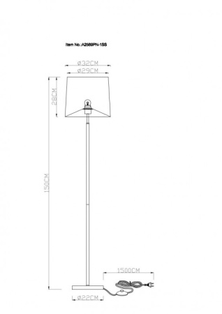 Торшеры и напольные светильники — Торшер ARTE Lamp A2589PN-1SS купить в  Торшеры и напольные светильники — Торшер ARTE Lamp A2589PN-1SS купить в