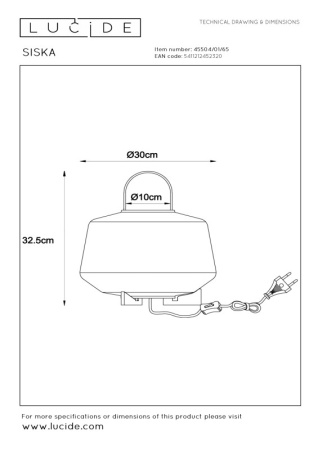 Настольные лампы — Настольная лампа LUCIDE 45504/01/65 купить в 