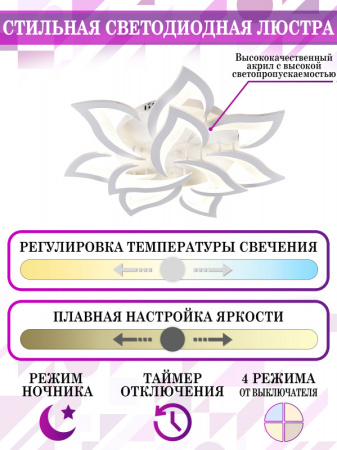 Люстры накладные — Накладная люстра Natali Kovaltseva LED LAMPS 81224 купить в 