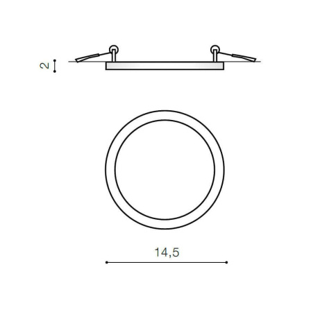 Cветильники потолочные встраиваемые — Встраиваемый светильник Azzardo Slim 15 Round AZ2841 купить в  Cветильники потолочные встраиваемые — Встраиваемый светильник Azzardo Slim 15 Round AZ2841 купить в