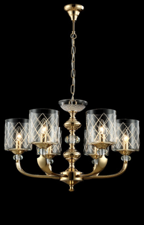 Люстры подвесные — Подвесная люстра Crystal Lux GRACIA SP6 GOLD купить в 