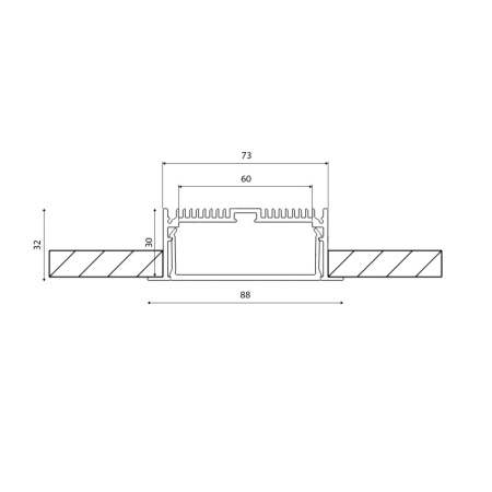Профили для светодиодных лент — Профиль DesignLed LE.8832-W купить в 