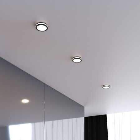 Встраиваемые точечные светильники — Встраиваемый светильник Elektrostandard DSKR80 5W 3300K чёрный купить в  Встраиваемые точечные светильники — Встраиваемый светильник Elektrostandard DSKR80 5W 3300K чёрный купить в