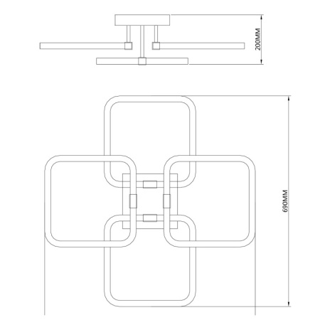 Люстры накладные — Накладная люстра Escada 10279/4LED купить в  Люстры накладные — Накладная люстра Escada 10279/4LED купить в