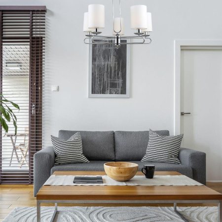 Люстры на штанге — Подвесная люстра Escada Eclipse 10166/5PL Chrome купить в 