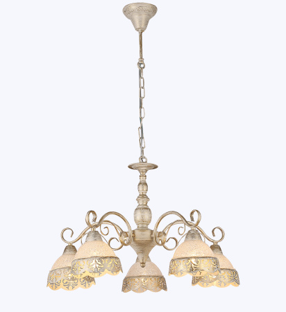 Люстры подвесные — 4774/5 белый с золотом купить в 