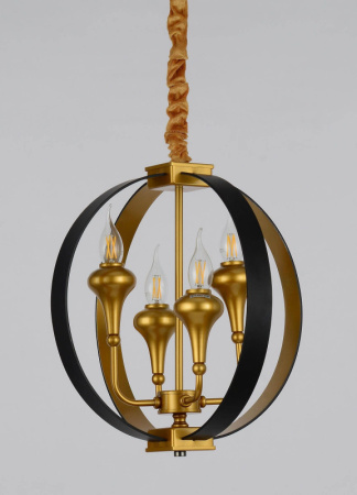 Люстры подвесные — Подвесная люстра Lumina Deco LDP 1225-4 BK+GD купить в 