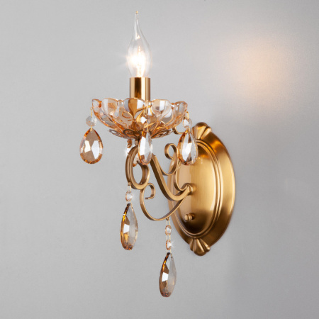 Настенные бра — Бра Eurosvet 10109/1 бронза/тонированный хрусталь Strotskis купить в  Настенные бра — Бра Eurosvet 10109/1 бронза/тонированный хрусталь Strotskis купить в