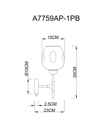 Настенные бра — Бра ARTE Lamp A7759AP-1PB купить в  Настенные бра — Бра ARTE Lamp A7759AP-1PB купить в