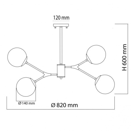 Люстры на штанге — Люстра на штанге DeMarkt 306013908 купить в 