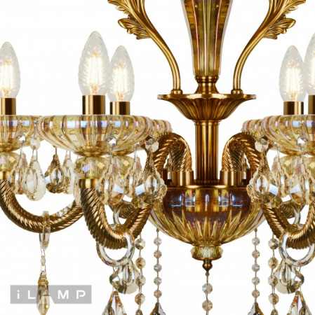 Люстры подвесные — Подвесная люстра iLamp 81069-6 BR купить в 