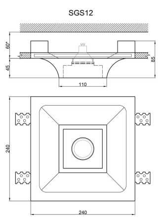 Точечные светильники — Встраиваемый светильник Artpole SGS12 купить в 