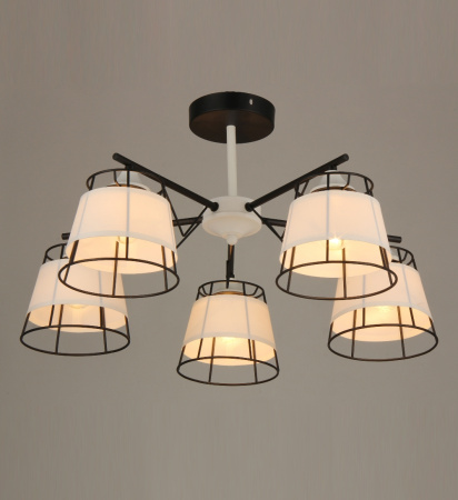 Потолочные люстры — 03116/5 черный+белый купить в 
