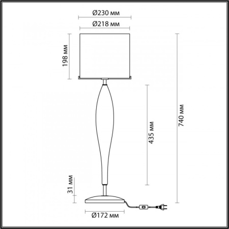 Настольные лампы — Настольная лампа Odeon Light 4850/1T купить в 