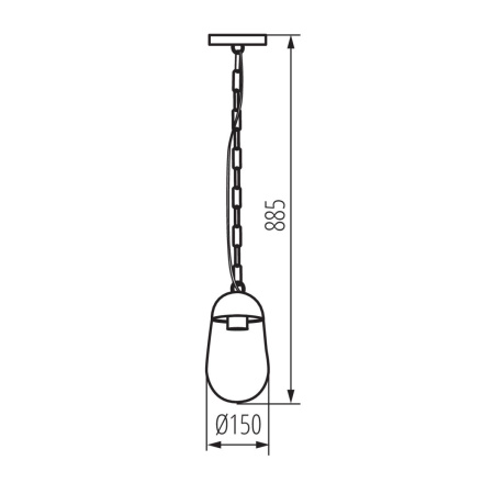 Свет для улицы — Садовый подвесной светильник Kanlux LIEGO 89 PEND B 36531 купить в 
