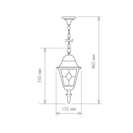 Подвесные уличные светильники — Подвесной уличный светильник Elektrostandard Vega H черный купить в 