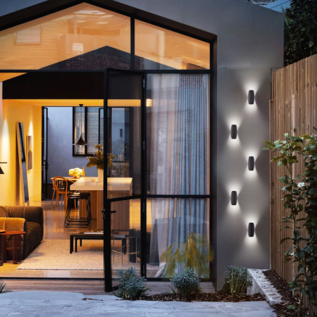 Уличные настенные светильники — Светильник настенный Elektrostandard 1632 TECHNO LED Taco чёрный купить в 