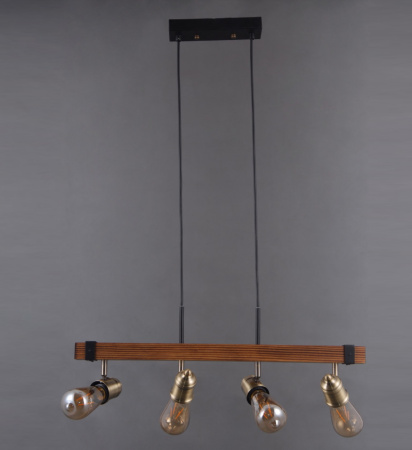 Люстры подвесные — 42524/4 черный+бронза купить в 