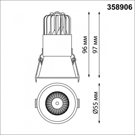 Встраиваемые точечные светильники — Встраиваемый светильник Novotech 358906 купить в 