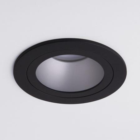 Встраиваемые точечные светильники — Встраиваемый светильник Elektrostandard 122 MR16 серебро/черный купить в 