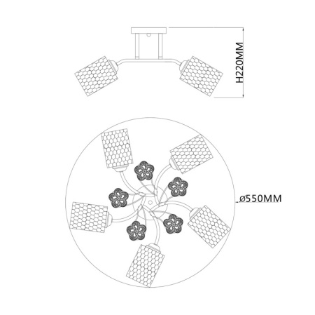 Люстры накладные — Накладная люстра Escada 1113/5PL купить в 