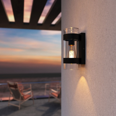 Уличные настенные светильники — Светильник настенный Elektrostandard Falcon черный (35167/D) купить в 