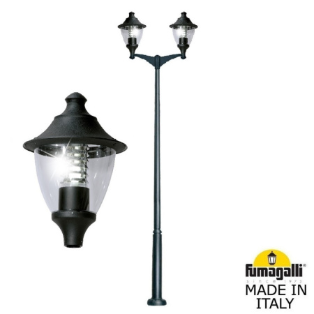 Высокие уличные фонари — Садово-парковый светильник Fumagalli F50.372.A20.AXE27 купить в 