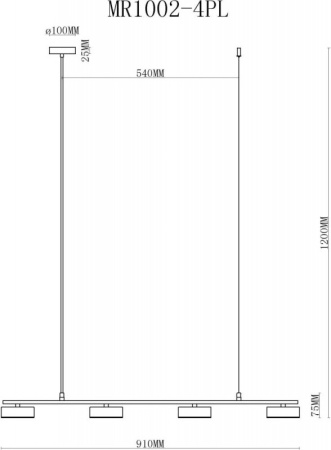 Подвесные светильники — Подвесной светильник MyFar MR1002-4PL купить в 