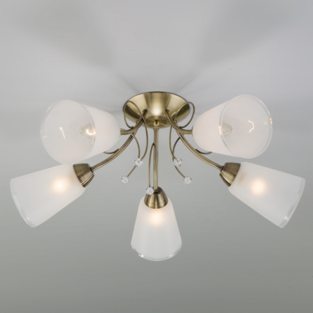 Люстры на штанге — Люстра на штанге Eurosvet 30150/5 античная бронза купить в 