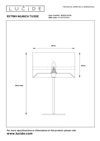 Настольные лампы — Настольная лампа LUCIDE 10509/81/66 купить в 