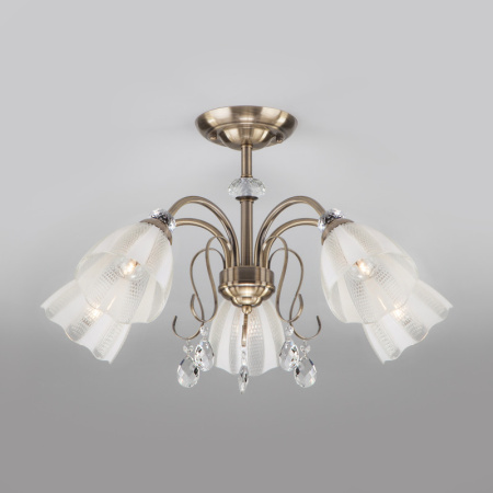 Люстры на штанге — Люстра на штанге Eurosvet 30155/5 античная бронза купить в 