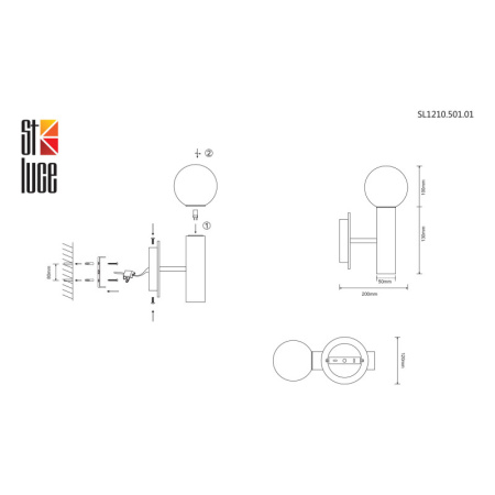 Настенные бра — Бра ST-Luce SL1210.501.01 купить в 